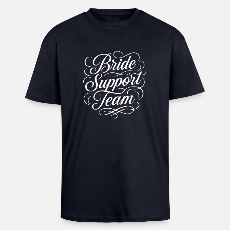 Braut Support Team - Oversized Heavyweight Unisex T-Shirt - French Navy
