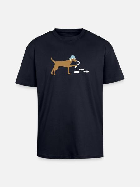Search-and-rescue dog - Unisex Oversized Heavyweight T-shirt - french navy