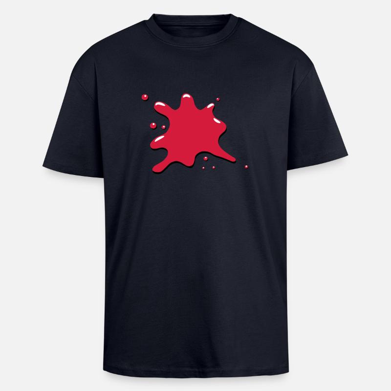 Klecks fleck blut - Oversized Heavyweight Unisex T-Shirt - French Navy