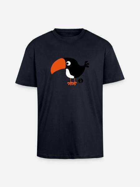 Toucan - Unisex Oversized Heavyweight T-shirt - french navy