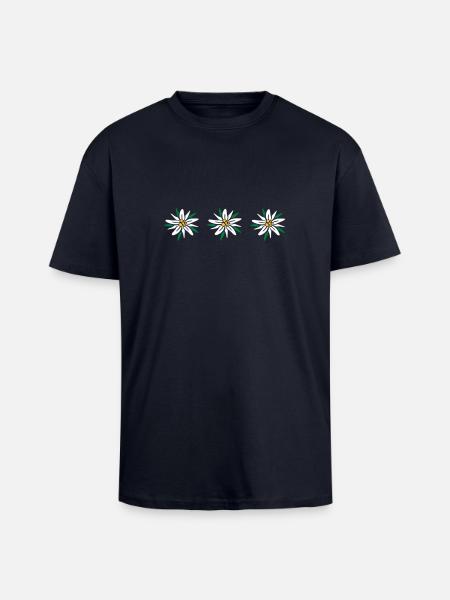 Edelweiss - Unisex Oversized Heavyweight T-shirt - french navy