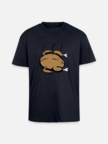 Hot Chick - Oversized Heavyweight Unisex T-Shirt - French Navy