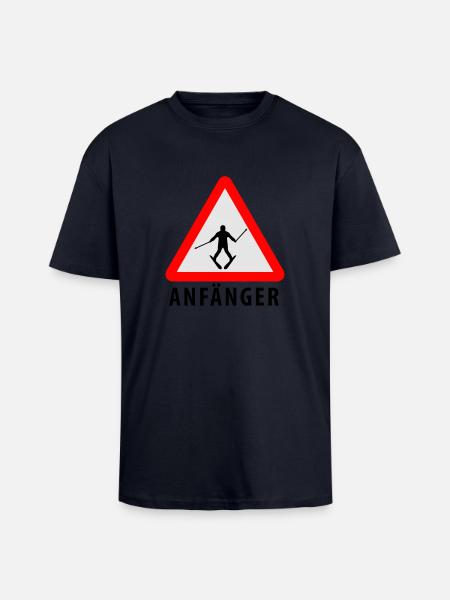 Ski Anfänger - Oversized Heavyweight Unisex T-Shirt - French Navy