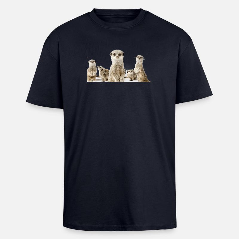 Erdhörnchen - Oversized Heavyweight Unisex T-Shirt - French Navy