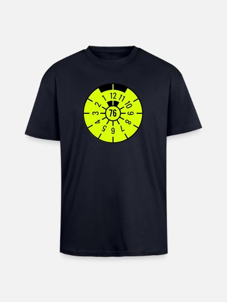 TÜV 1976 - Unisex Oversized Heavyweight T-shirt - french navy