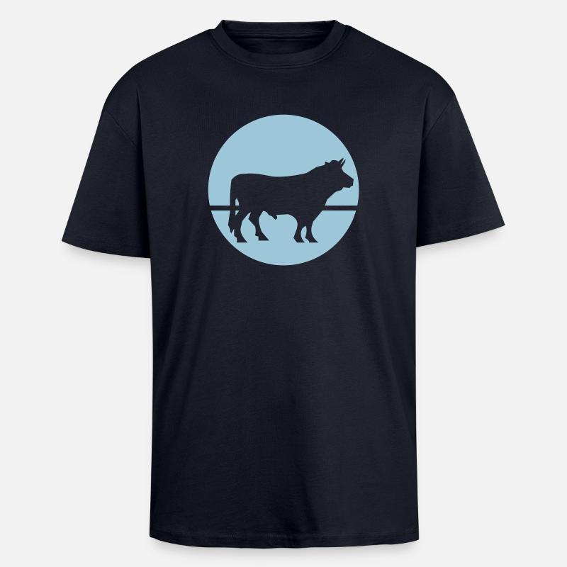 Bulle - Oversized Heavyweight Unisex T-Shirt - French Navy