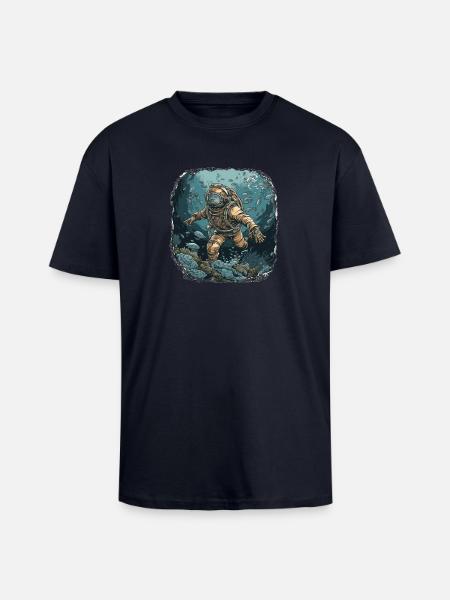 Diver - Unisex Oversized Heavyweight T-shirt - french navy