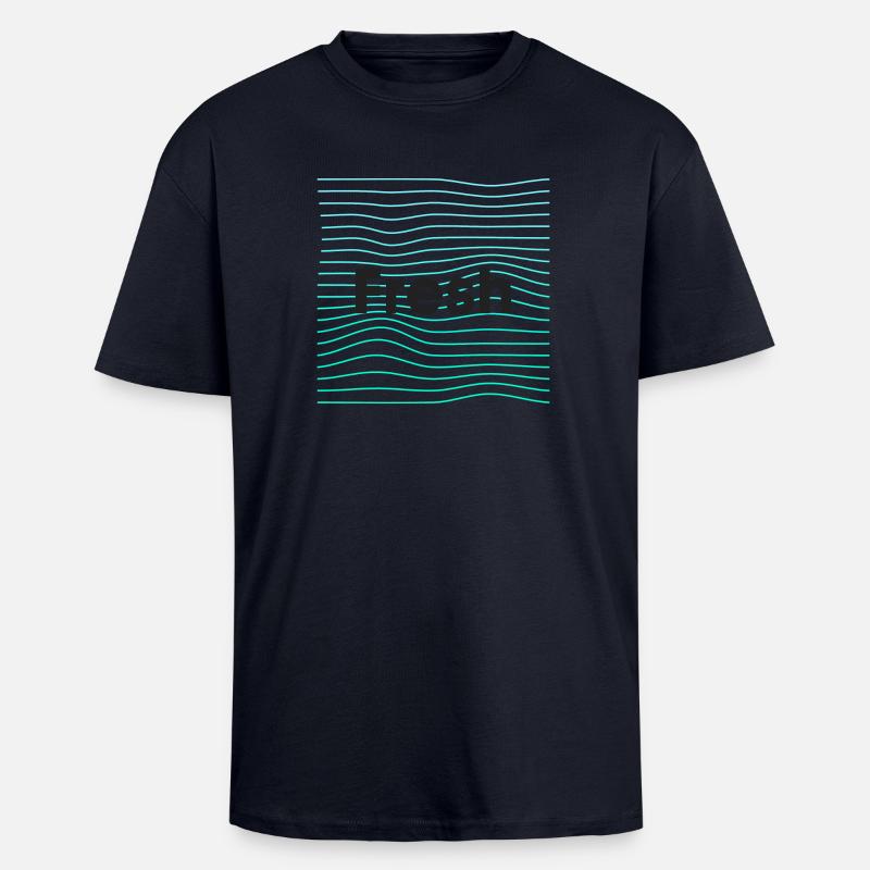 Frisch - Schwarz - Oversized Heavyweight Unisex T-Shirt - French Navy