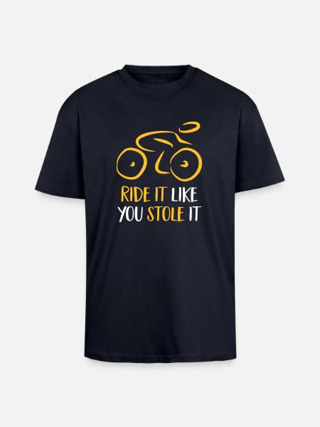 Fahrrad - Unisex Oversized Heavyweight T-shirt - french navy
