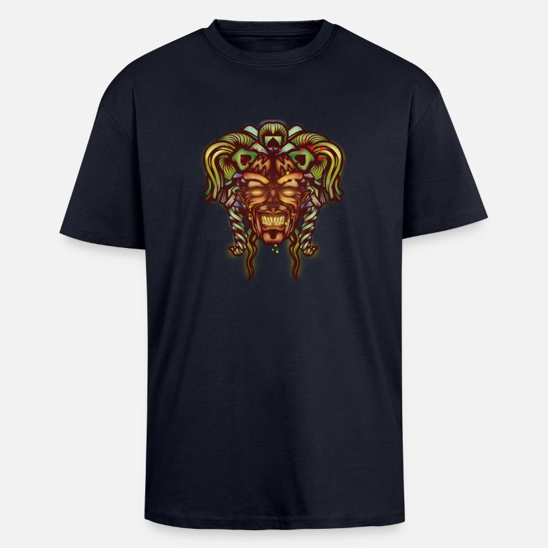 dämonische Joker - Oversized Heavyweight Unisex T-Shirt - French Navy
