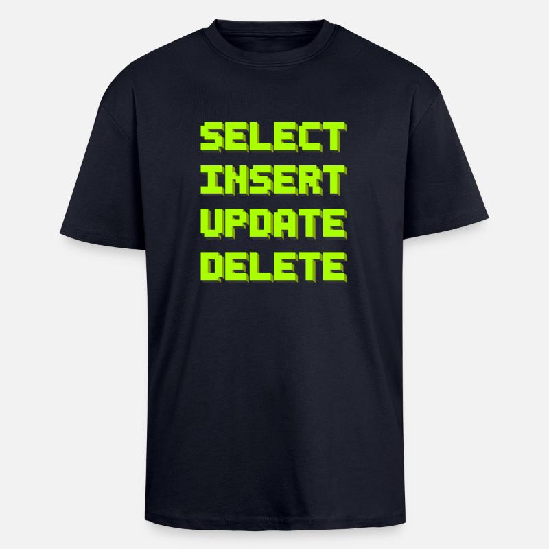 SQL pixelart - Oversized Heavyweight Unisex T-Shirt - French Navy