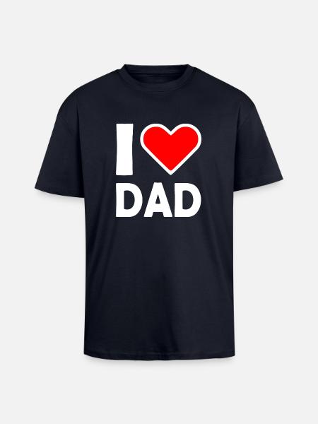 I love dad - Unisex Oversized Heavyweight T-shirt - french navy