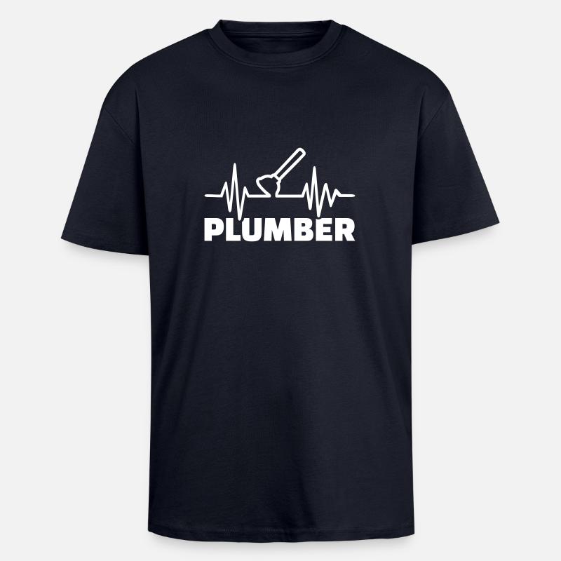 Klempner - Oversized Heavyweight Unisex T-Shirt - French Navy