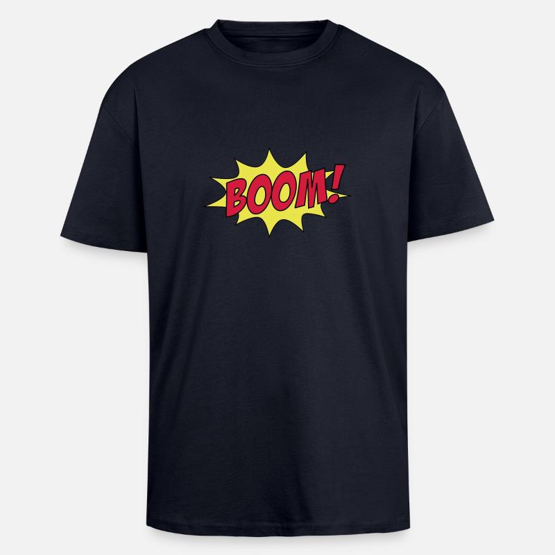 boom - T-shirt unisexe oversize épais - bleu marine