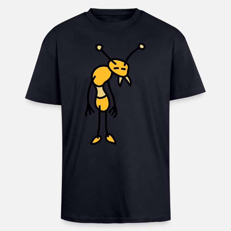 sad_bug_3c - T-shirt unisexe oversize épais - bleu marine