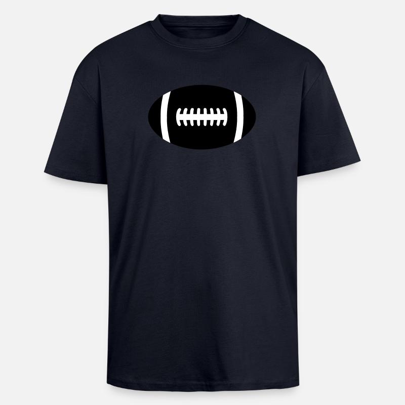 Rugbyball - Oversized Heavyweight Unisex T-Shirt - French Navy