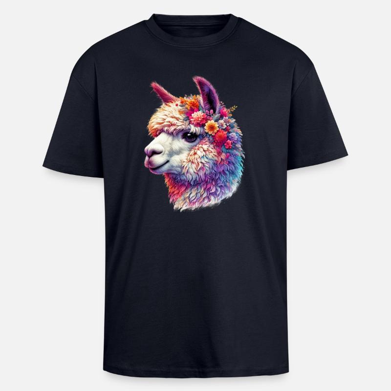 Alpaka - Oversized Heavyweight Unisex T-Shirt - French Navy