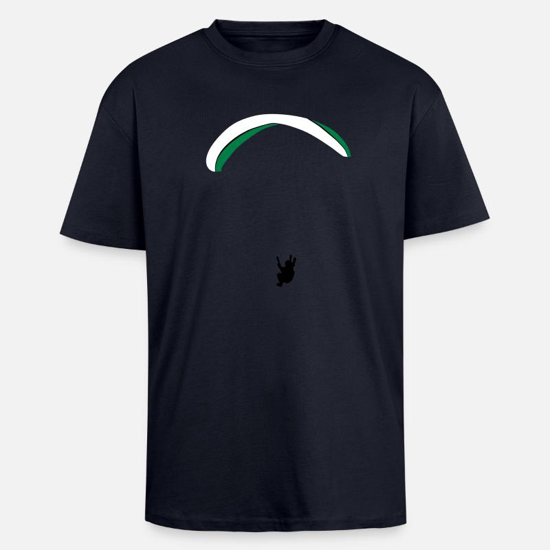 Parapente - T-shirt unisexe oversize épais - bleu marine