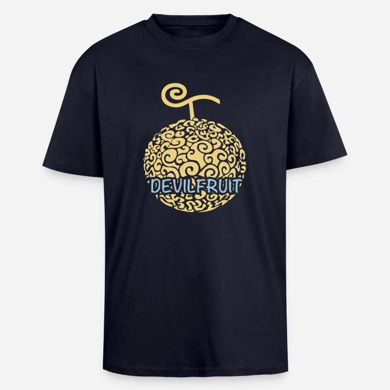 devil-fruit - T-shirt unisexe oversize épais - bleu marine