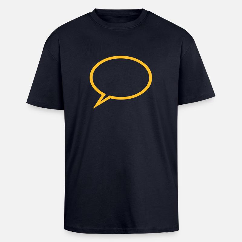 Speechbubble - Text - Unisex Oversized Heavyweight T-shirt - french navy