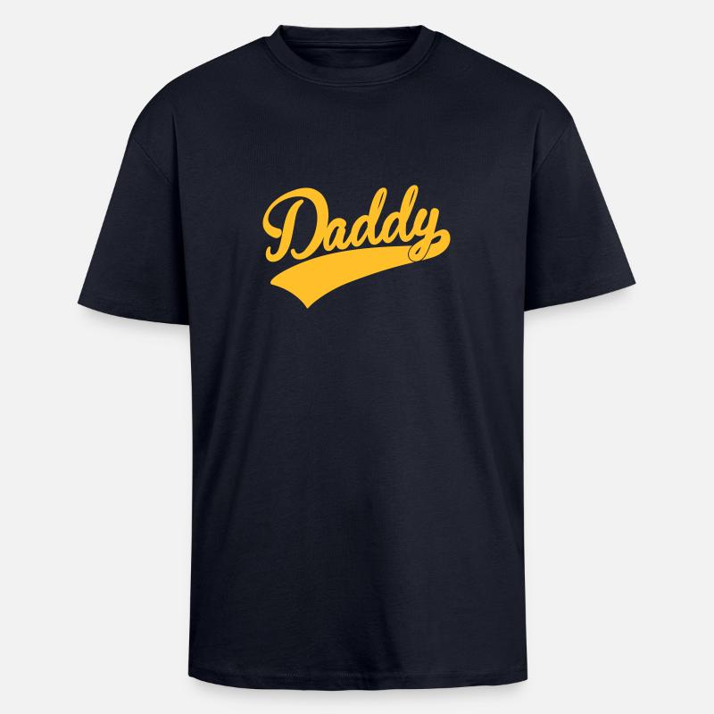 daddy - Oversized Heavyweight Unisex T-Shirt - French Navy