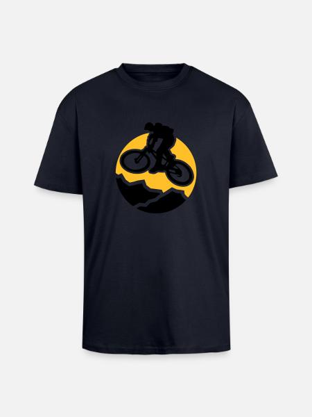 MountainBiker3 - Unisex Oversized Heavyweight T-shirt - french navy
