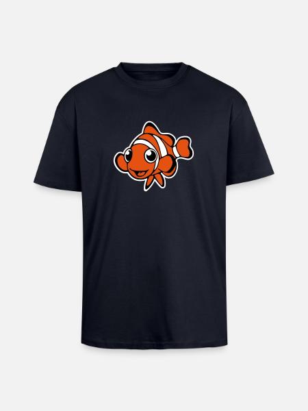 Clownfisch (Vektor) - Oversized Heavyweight Unisex T-Shirt - French Navy