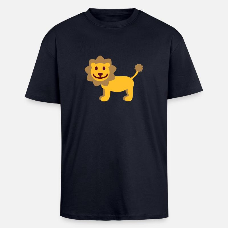 Löwe - Oversized Heavyweight Unisex T-Shirt - French Navy