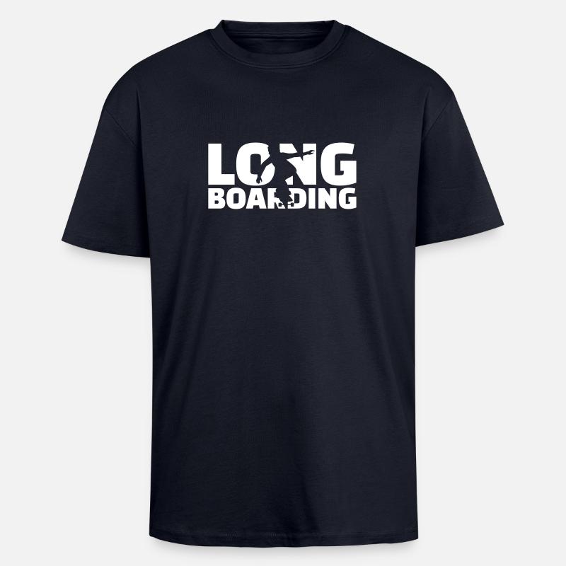 Longboard - Oversized Heavyweight Unisex T-Shirt - French Navy