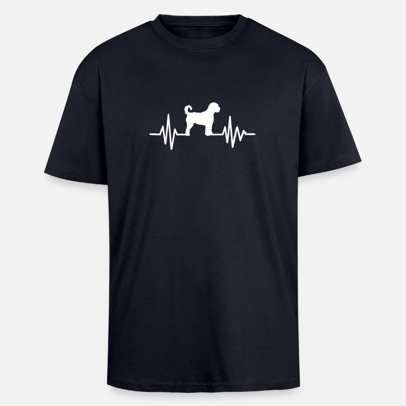 Labradoodle - T-shirt unisexe oversize épais - bleu marine