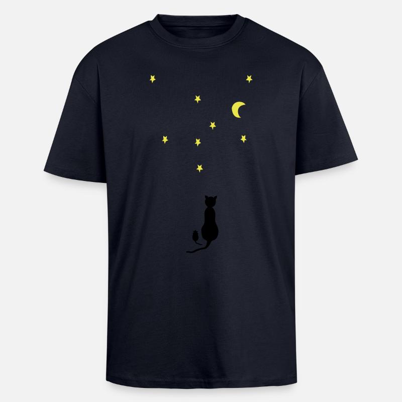Cat and Mouse - Unisex Oversized Heavyweight T-shirt - french navy