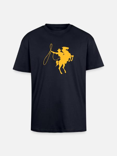Cowboy auf Pferd - Oversized Heavyweight Unisex T-Shirt - French Navy