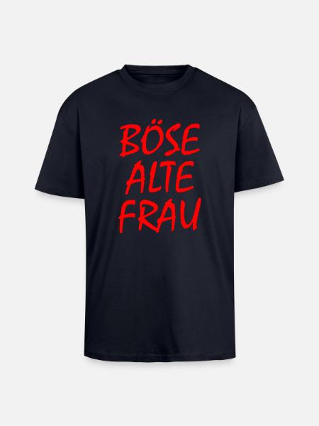 Böse alte frau - Oversized Heavyweight Unisex T-Shirt - French Navy
