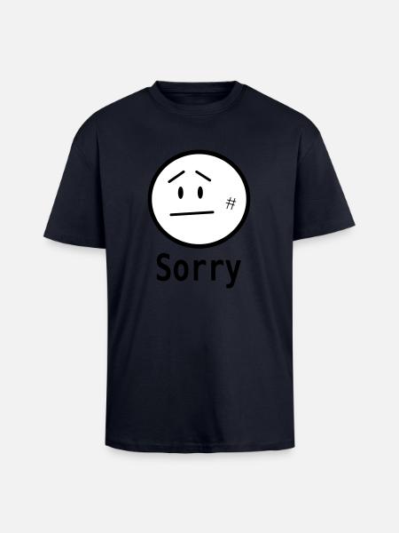 sorry - T-shirt unisexe oversize épais - bleu marine