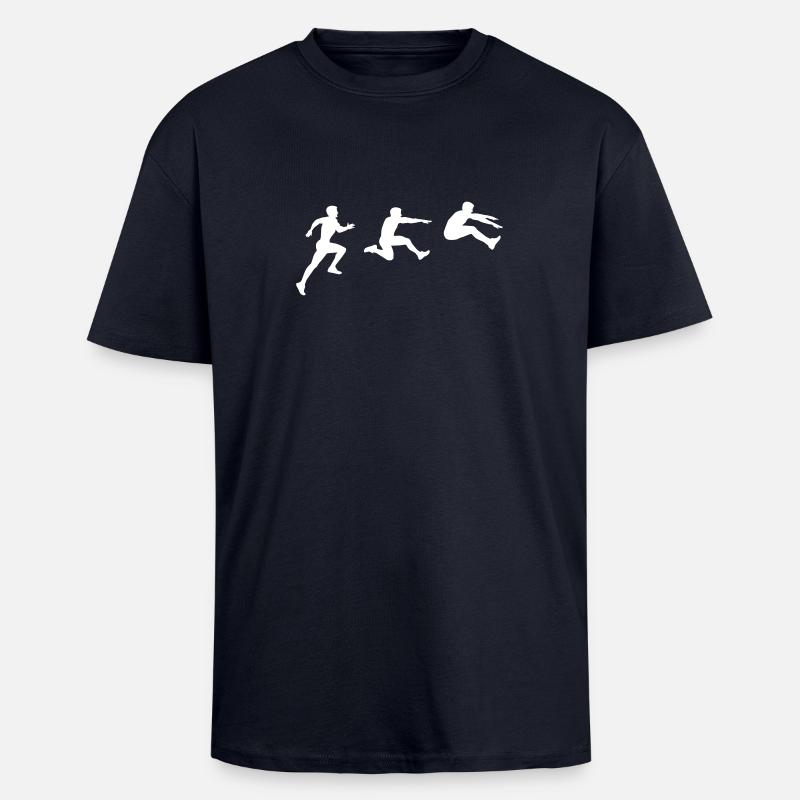 Weitsprung - Oversized Heavyweight Unisex T-Shirt - French Navy