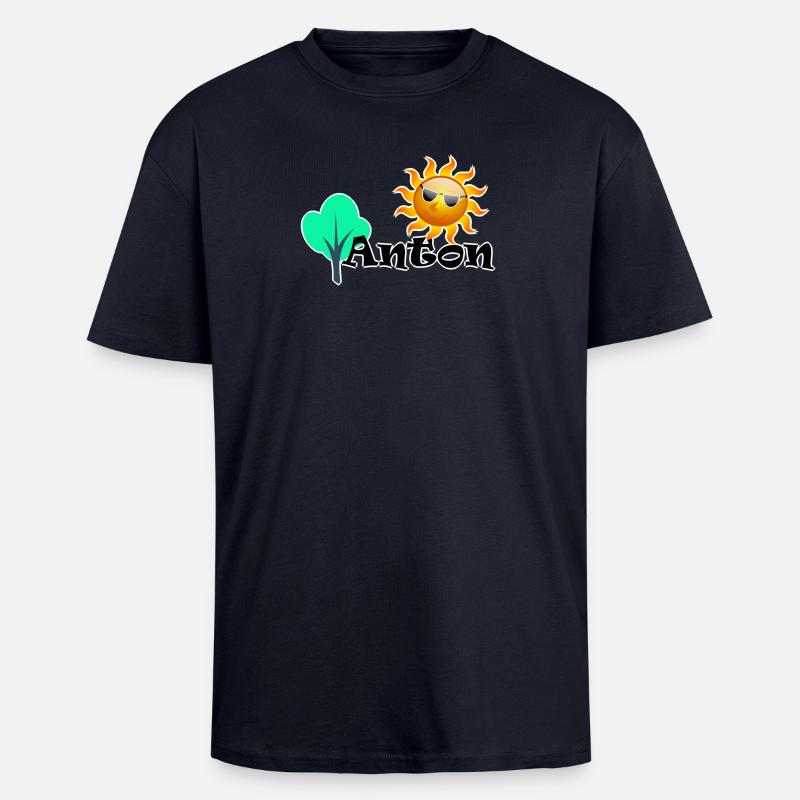Anton - Oversized Heavyweight Unisex T-Shirt - French Navy