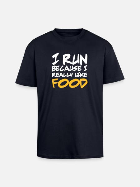 Run - Unisex Oversized Heavyweight T-shirt - french navy