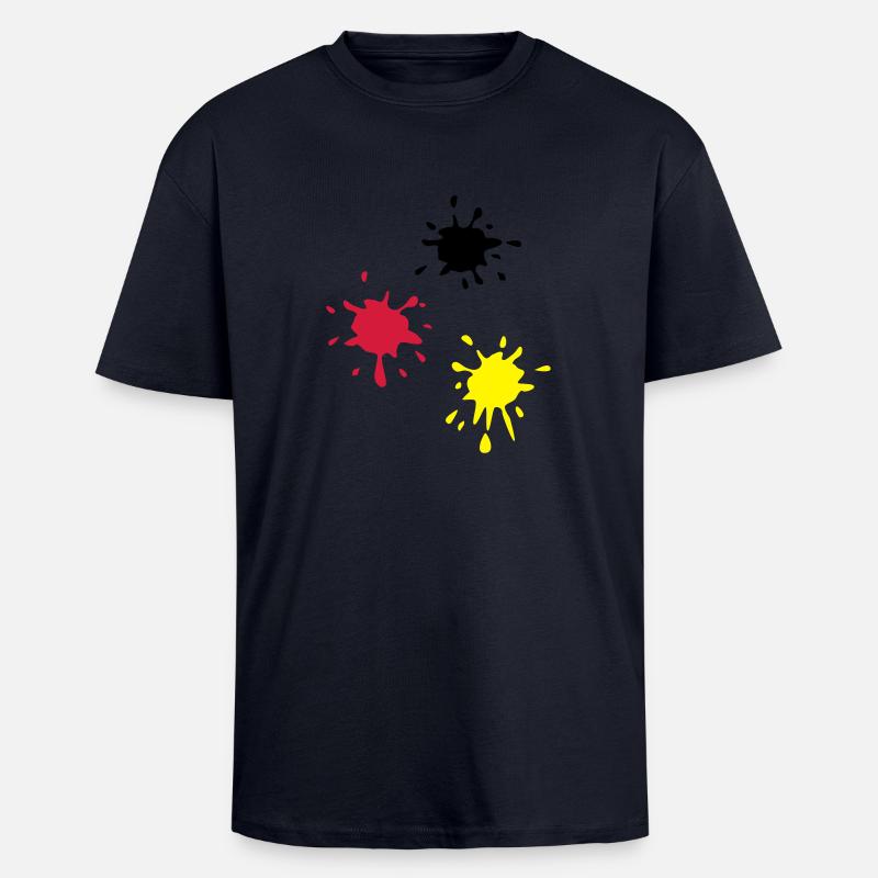 Kunst, Klecks, kunstklecks (super cheap!) - Oversized Heavyweight Unisex T-Shirt - French Navy