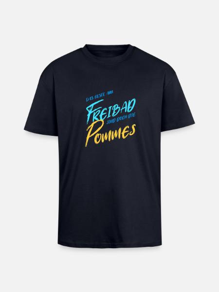 das Beste am Freibad - Oversized Heavyweight Unisex T-Shirt - French Navy