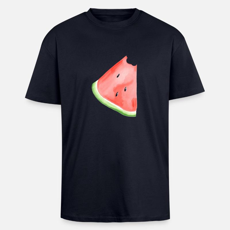 Bemalte Wassermelone - Oversized Heavyweight Unisex T-Shirt - French Navy