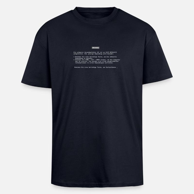 bluescreen deutsch - Oversized Heavyweight Unisex T-Shirt - French Navy