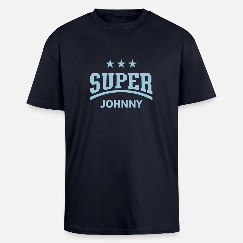 Super Johnny - Oversized Heavyweight Unisex T-Shirt - French Navy