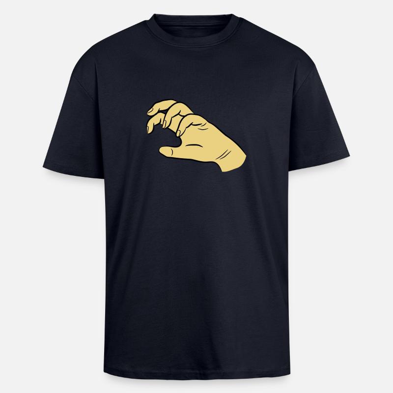 Hand klaue - Oversized Heavyweight Unisex T-Shirt - French Navy