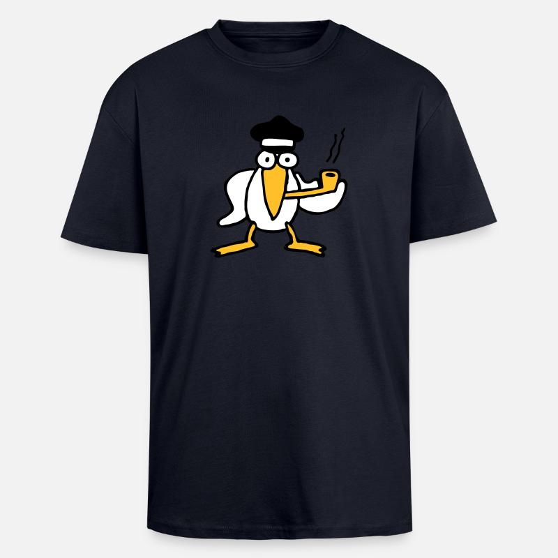 Kapitän Möwe - Oversized Heavyweight Unisex T-Shirt - French Navy