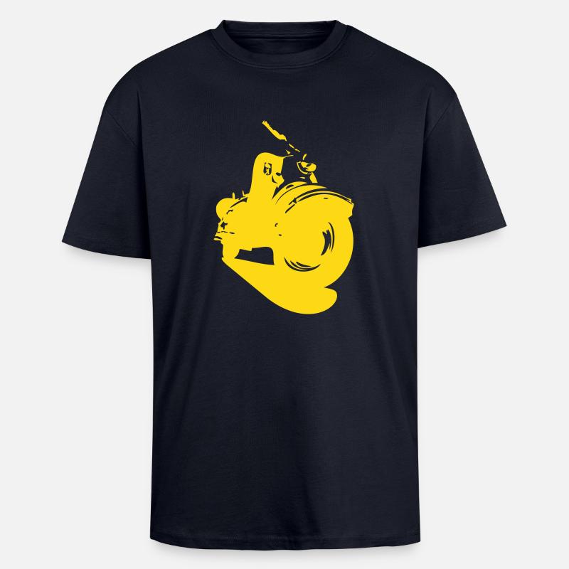 IWL Berlin Roller, Oldtimer - Oversized Heavyweight Unisex T-Shirt - French Navy