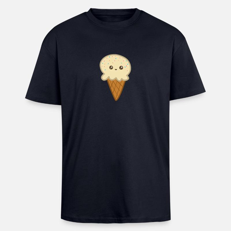 Eis - Oversized Heavyweight Unisex T-Shirt - French Navy