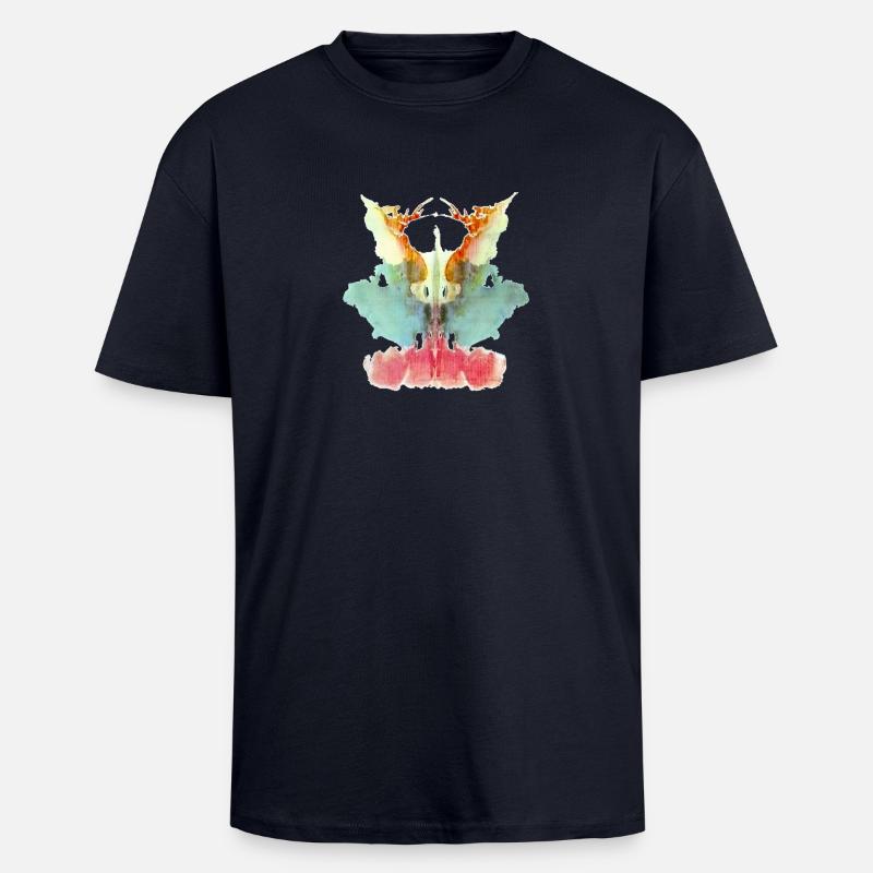 Rorschach Table 9/10 - T-shirt unisexe oversize épais - bleu marine