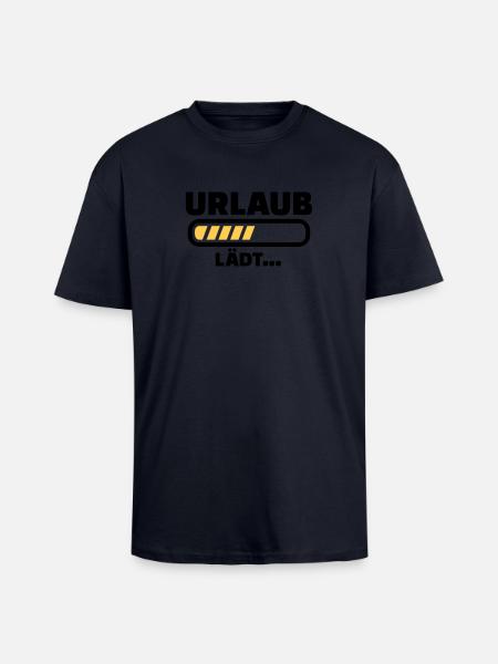 Urlaub - Oversized Heavyweight Unisex T-Shirt - French Navy