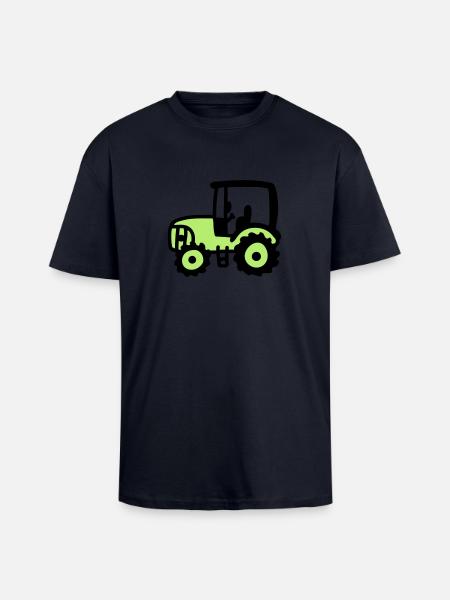 Tractor - Unisex Oversized Heavyweight T-shirt - french navy