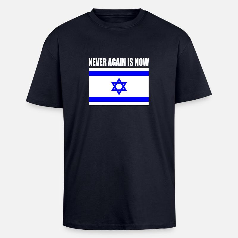 Never again is now - Unisex Oversized Heavyweight T-shirt - french navy